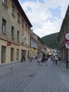 Michael Weiss street in Brasov, Romania Royalty Free Stock Photo